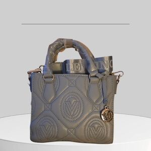 Valentino Orlandi Light Gray Quilted Mini Bag